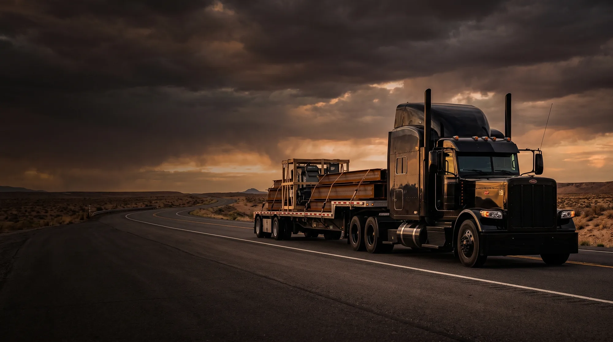 STS Express truck on the highway